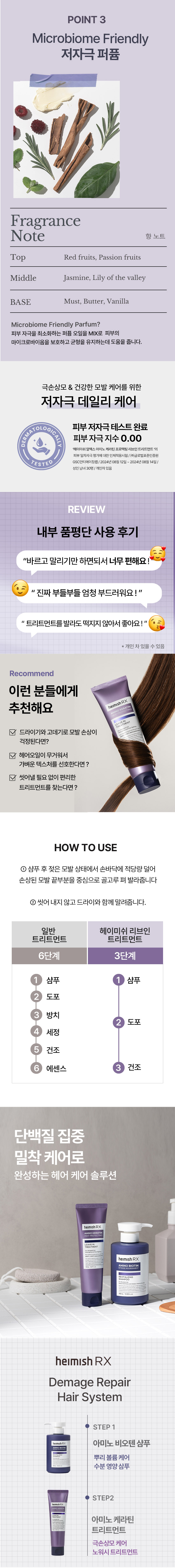 헤이미쉬 RX 아미노 케라틴 히트 프로텍팅 리브인 트리트먼트 150ml