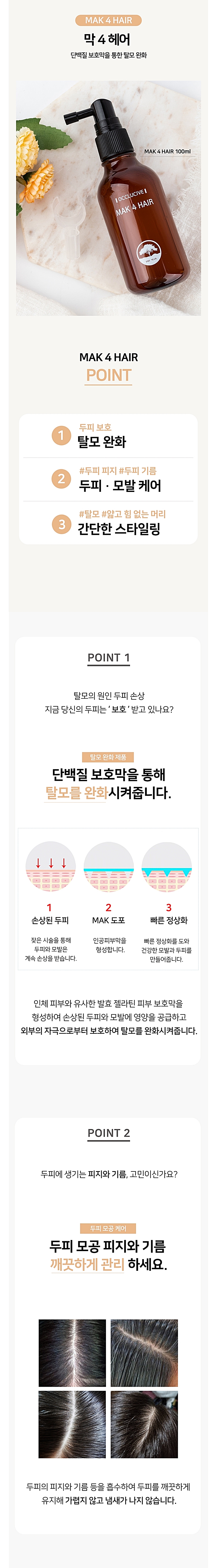 더막 두피 모발 보호 단백질 코팅 막 4 헤어 미스트