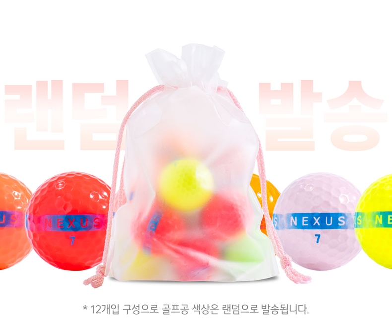 넥서스 골프 더라인 컬러혼합 2피스 12구 고반발 비거리증가