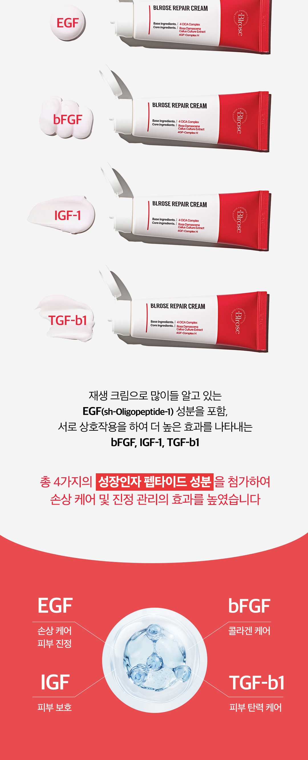 블로즈 EGF 재생크림 시카,장미캘러스,4GF 함유